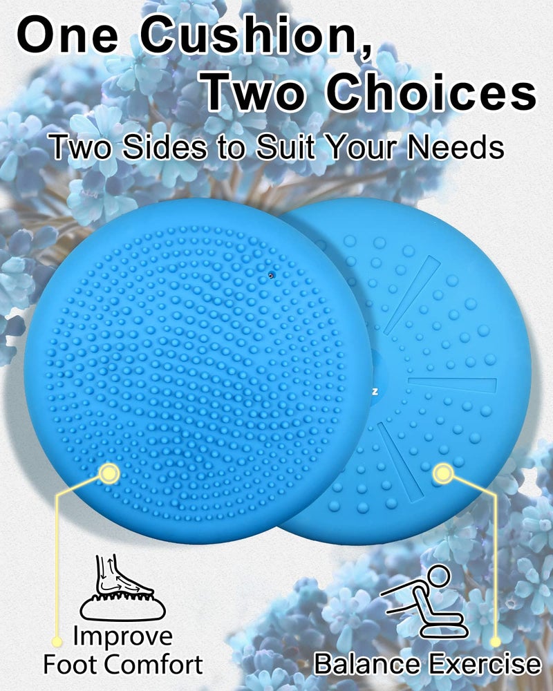 Tumaz Wobble Cushion - Wiggle Seat to Improve Sitting Posture & Stay Focused for Sensory Kids, Balance Disc to Relief Back Pain & Core Strength & Flexible Seating [Extra Thick, Pump Included] - Image 2
